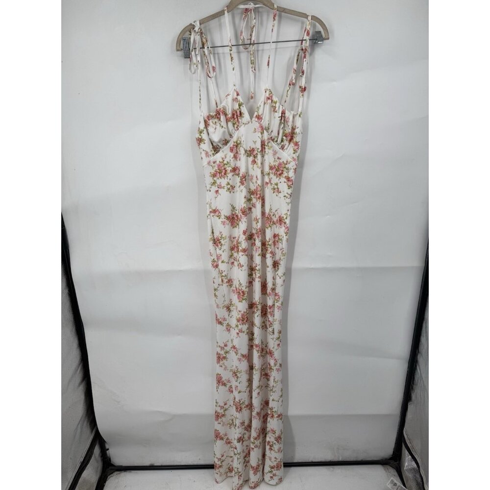 Parthea Floral‎ Maxi Dress Women M White Whimsical Prairie Cottage  Milk Maid